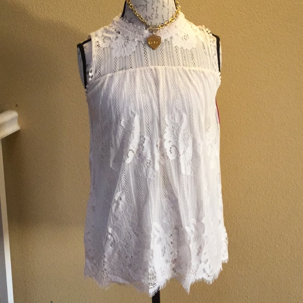 NWT CREAM COLORED LACE TOP . (3) for $25 bundle